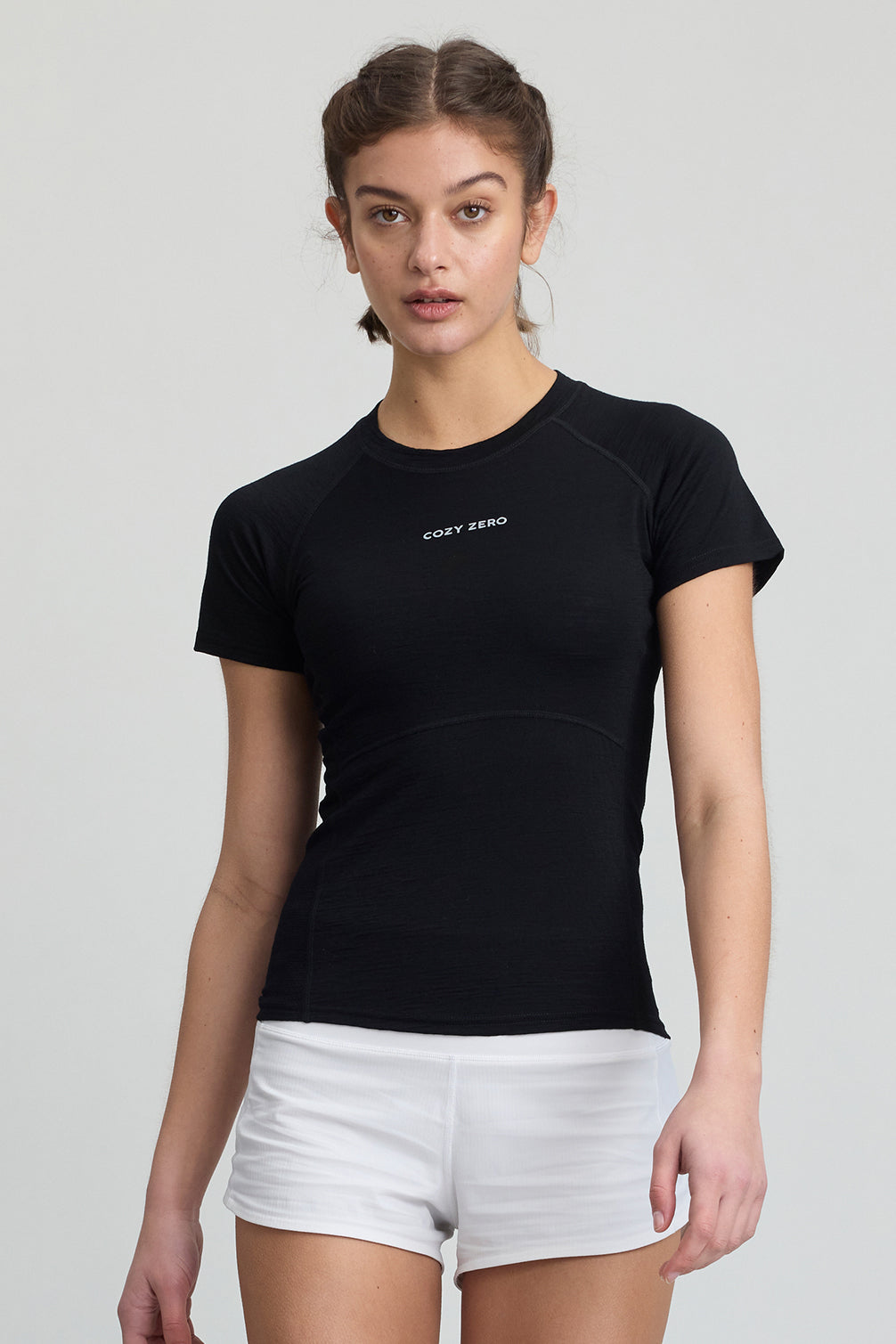 Women's 2 Tone Merino Wool Lightweight Skinny Tee