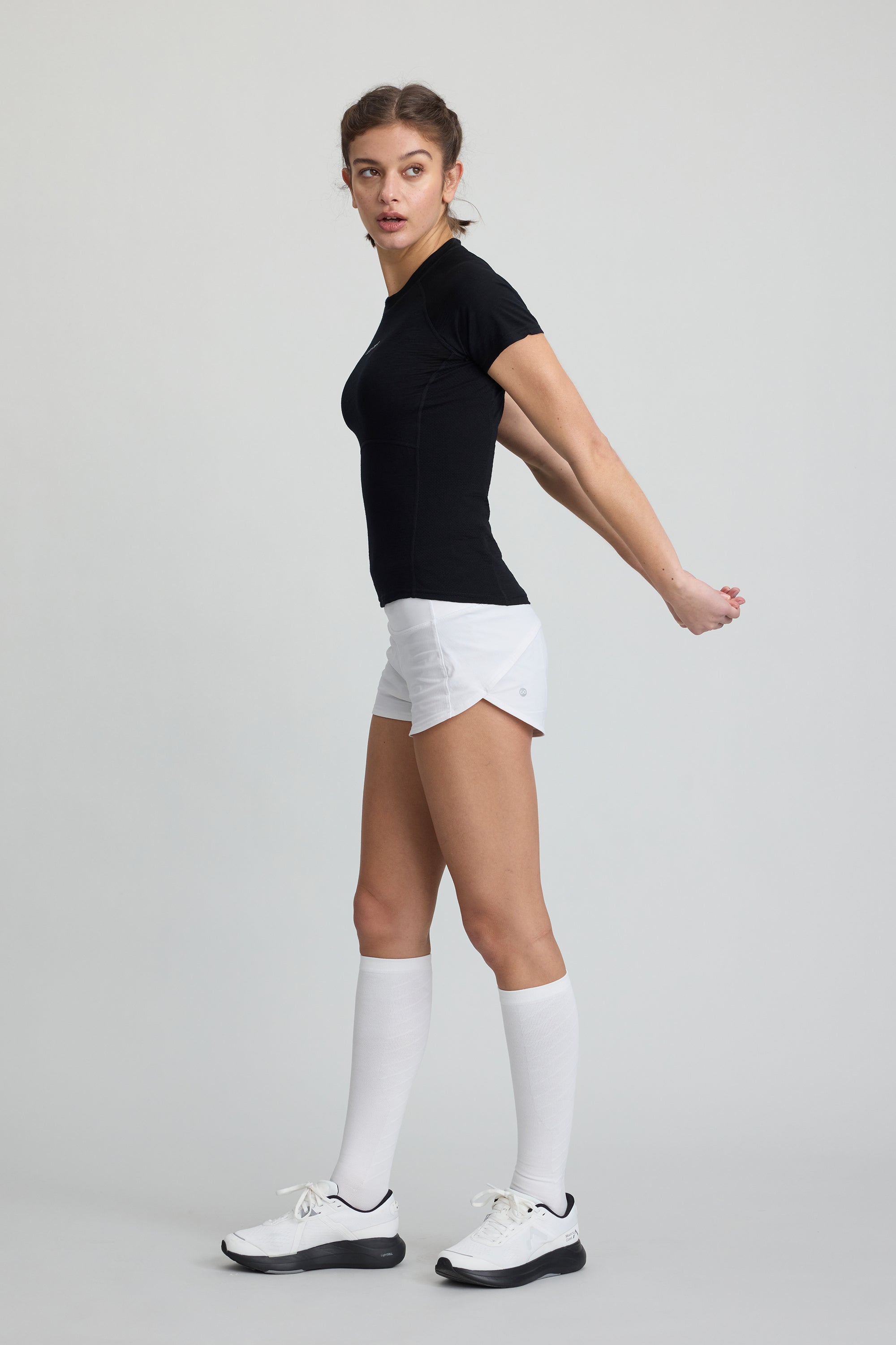 Women's 2 Tone Merino Wool Lightweight Skinny Tee
