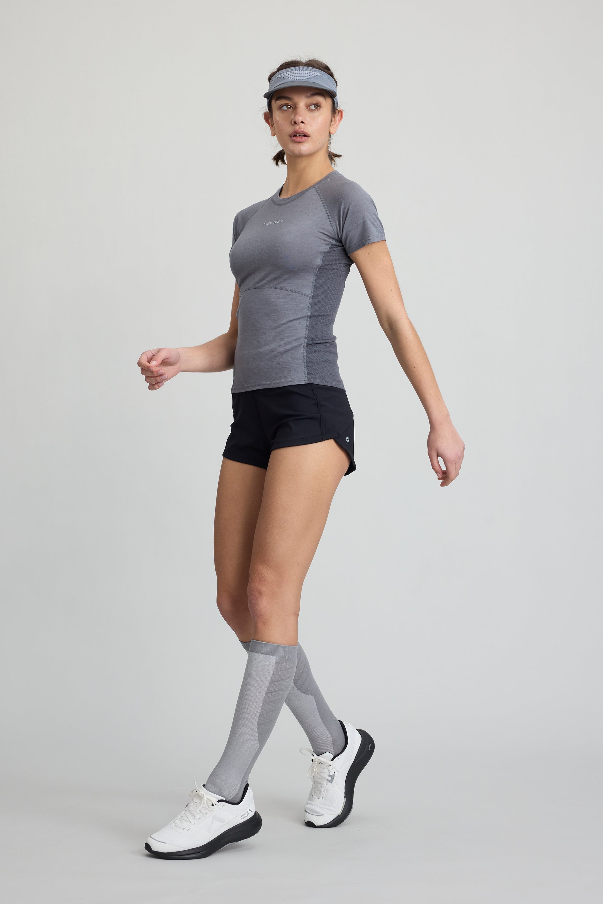 Women's 2 Tone Merino Wool Lightweight Skinny Tee