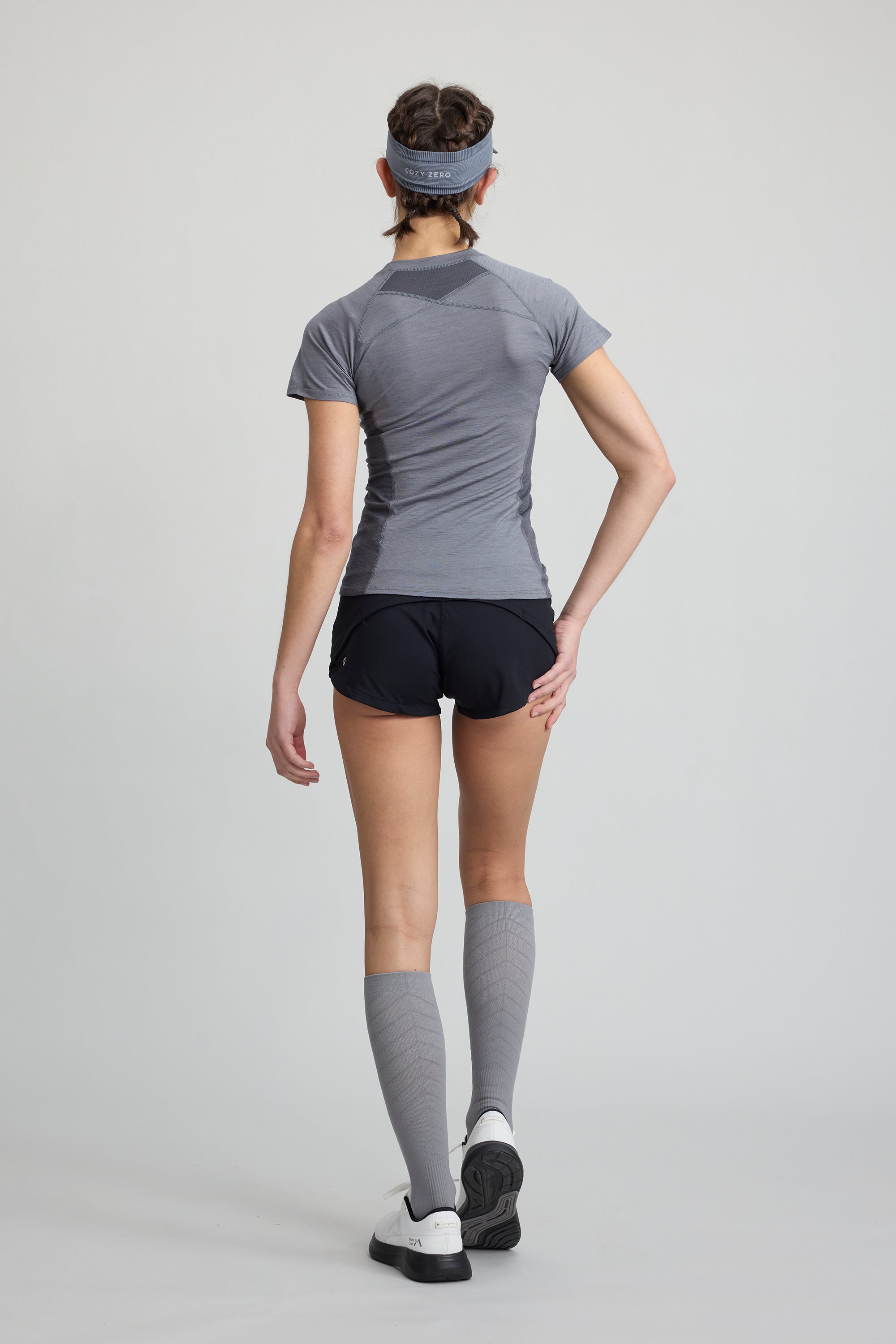 Women's 2 Tone Merino Wool Lightweight Skinny Tee