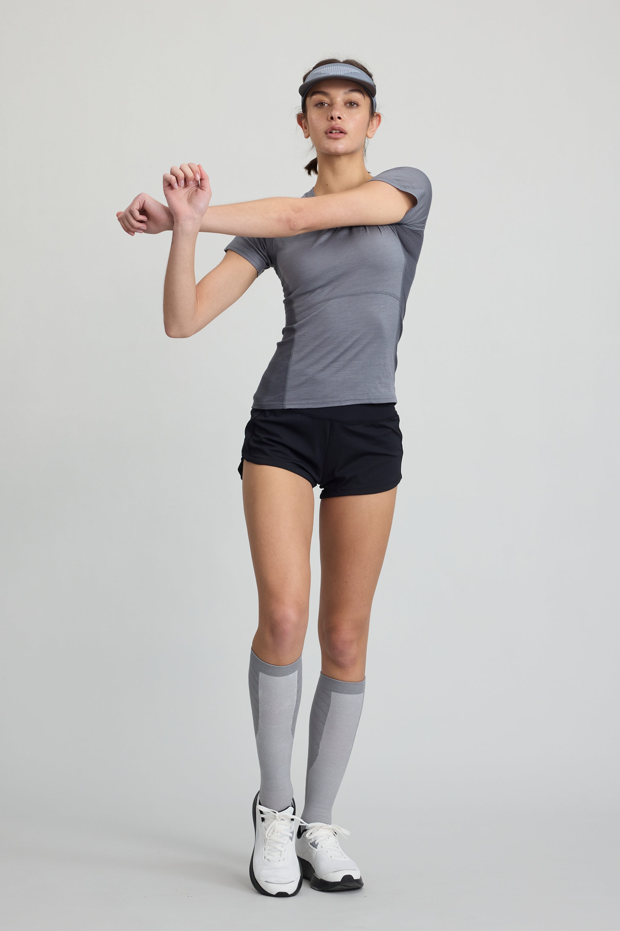 Women's 2 Tone Merino Wool Lightweight Skinny Tee