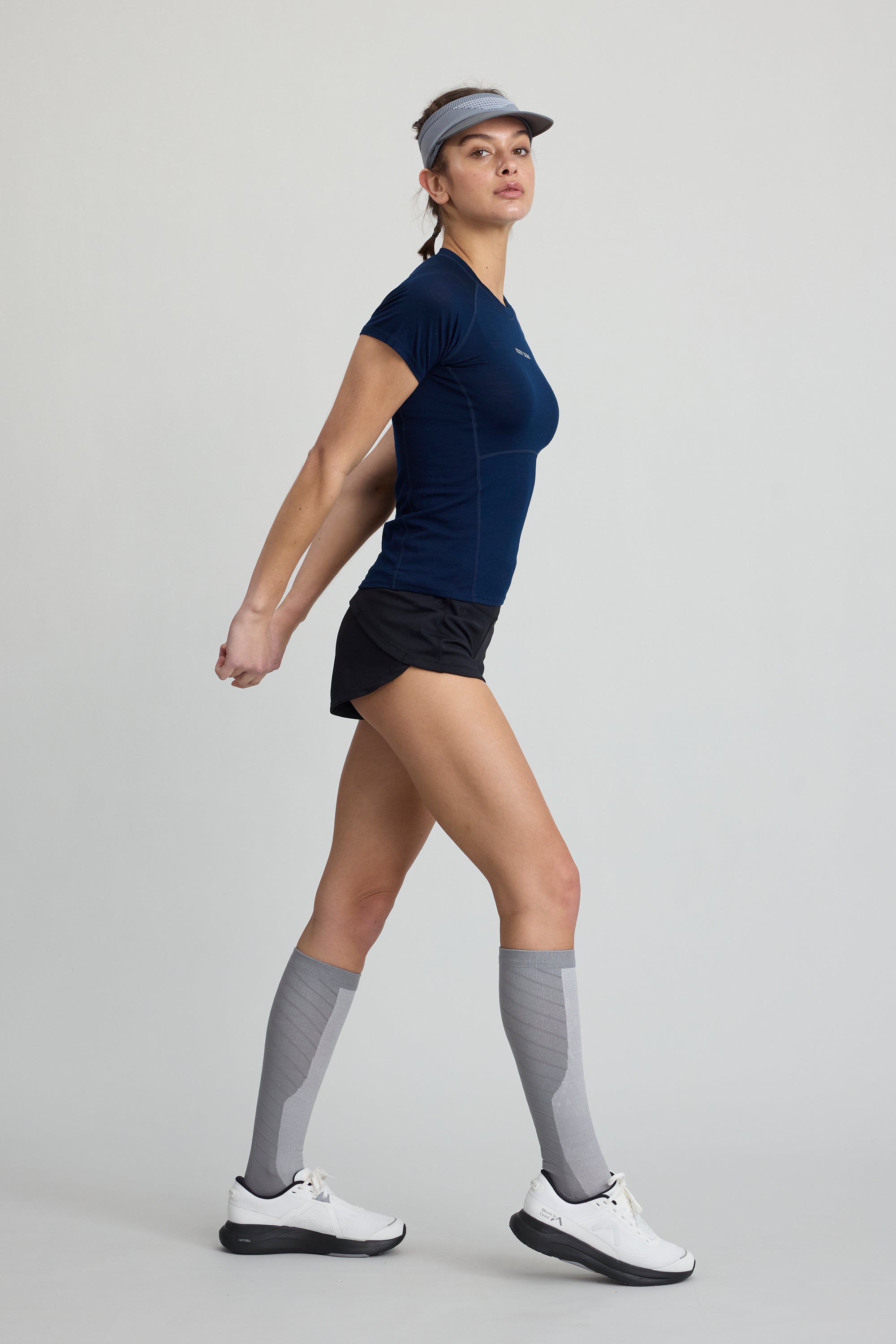 Women's 2 Tone Merino Wool Lightweight Skinny Tee