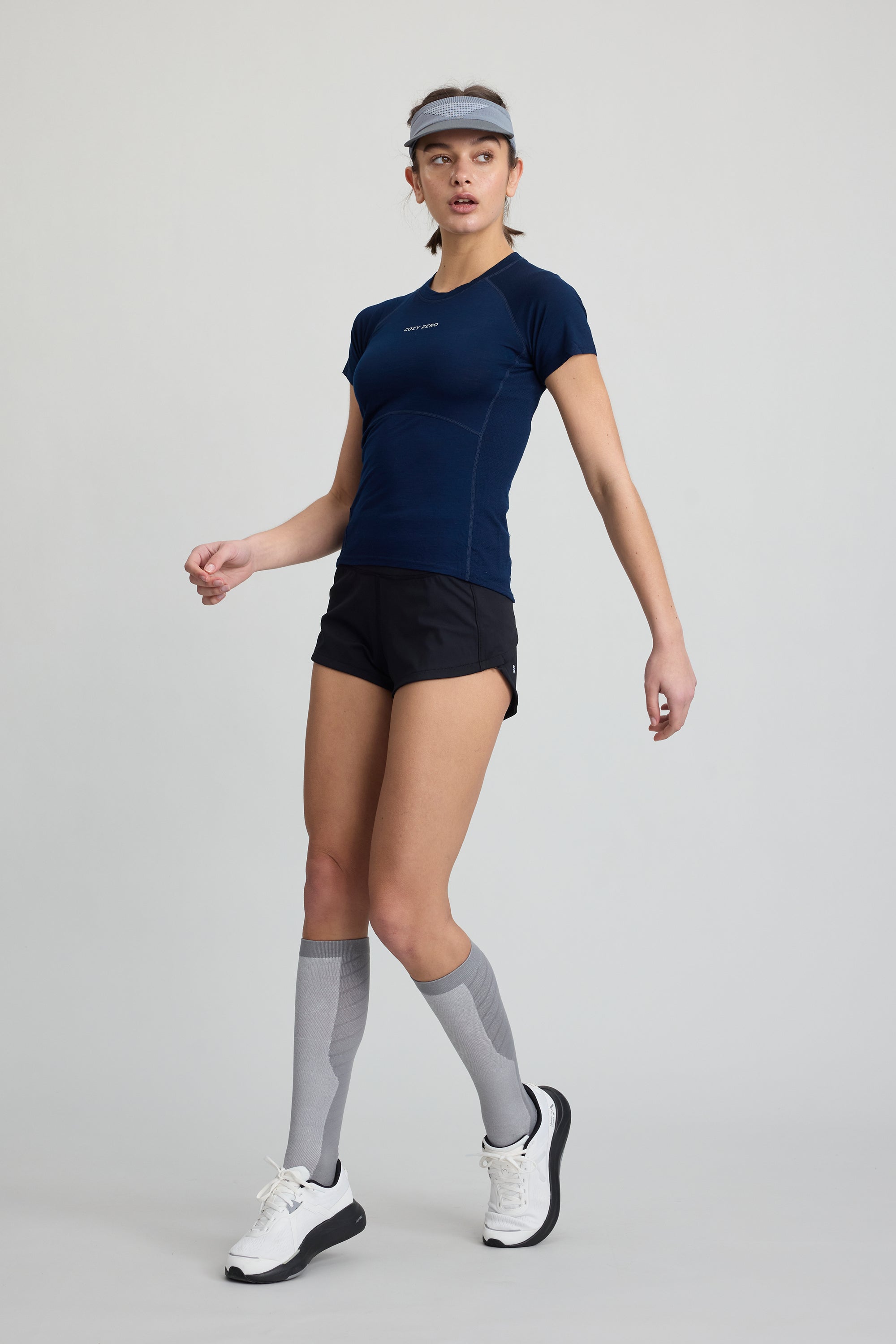 Women's 2 Tone Merino Wool Lightweight Skinny Tee