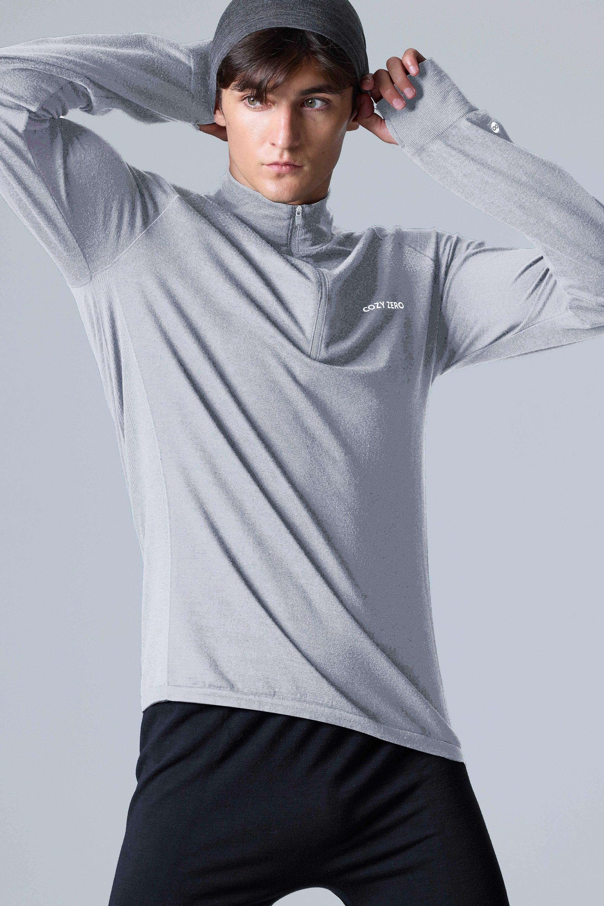 Men's PerformaWool Classic Fit Half Zip Long Sleeve Top