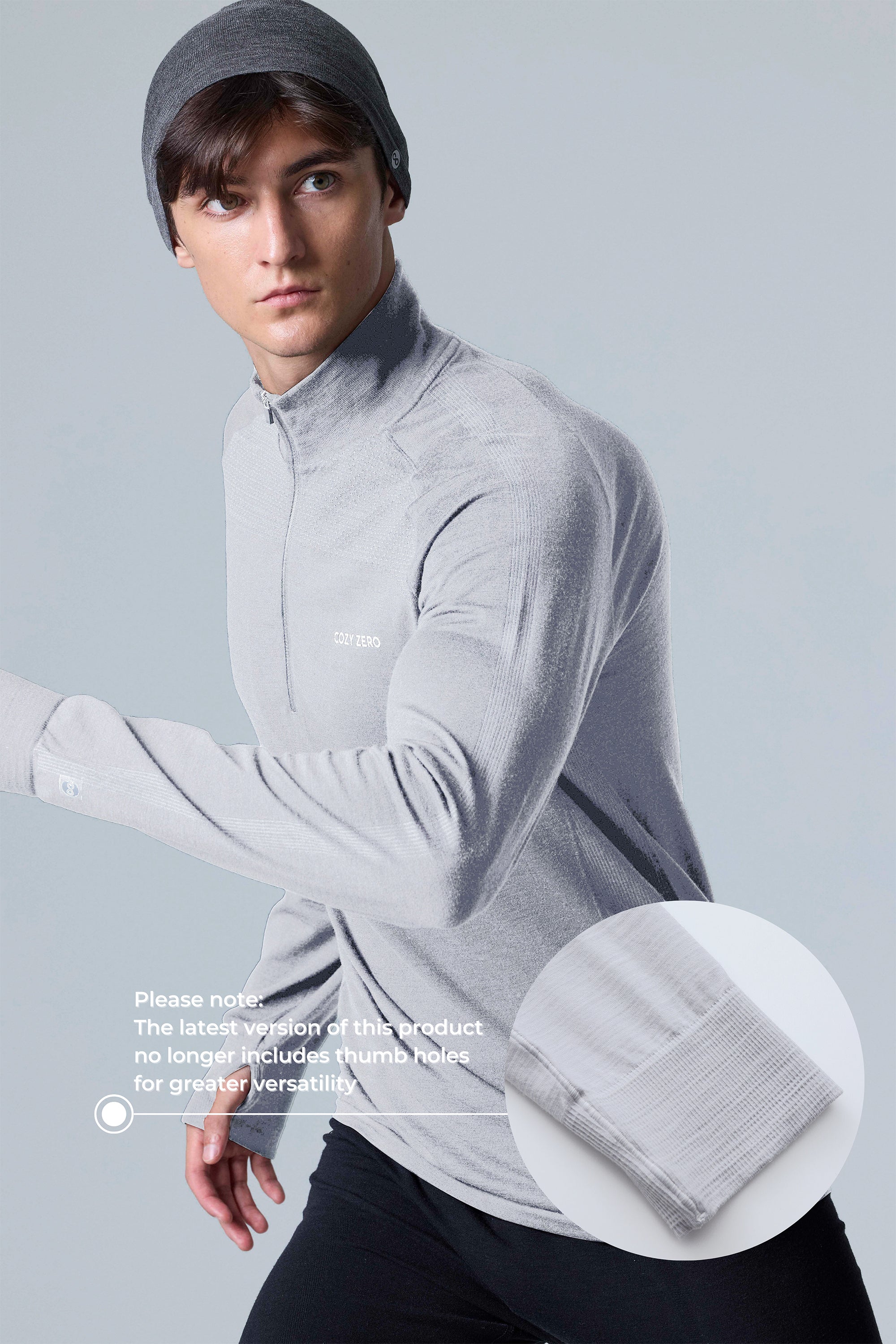 Men's PerformaWool Classic Fit Half Zip Long Sleeve Top