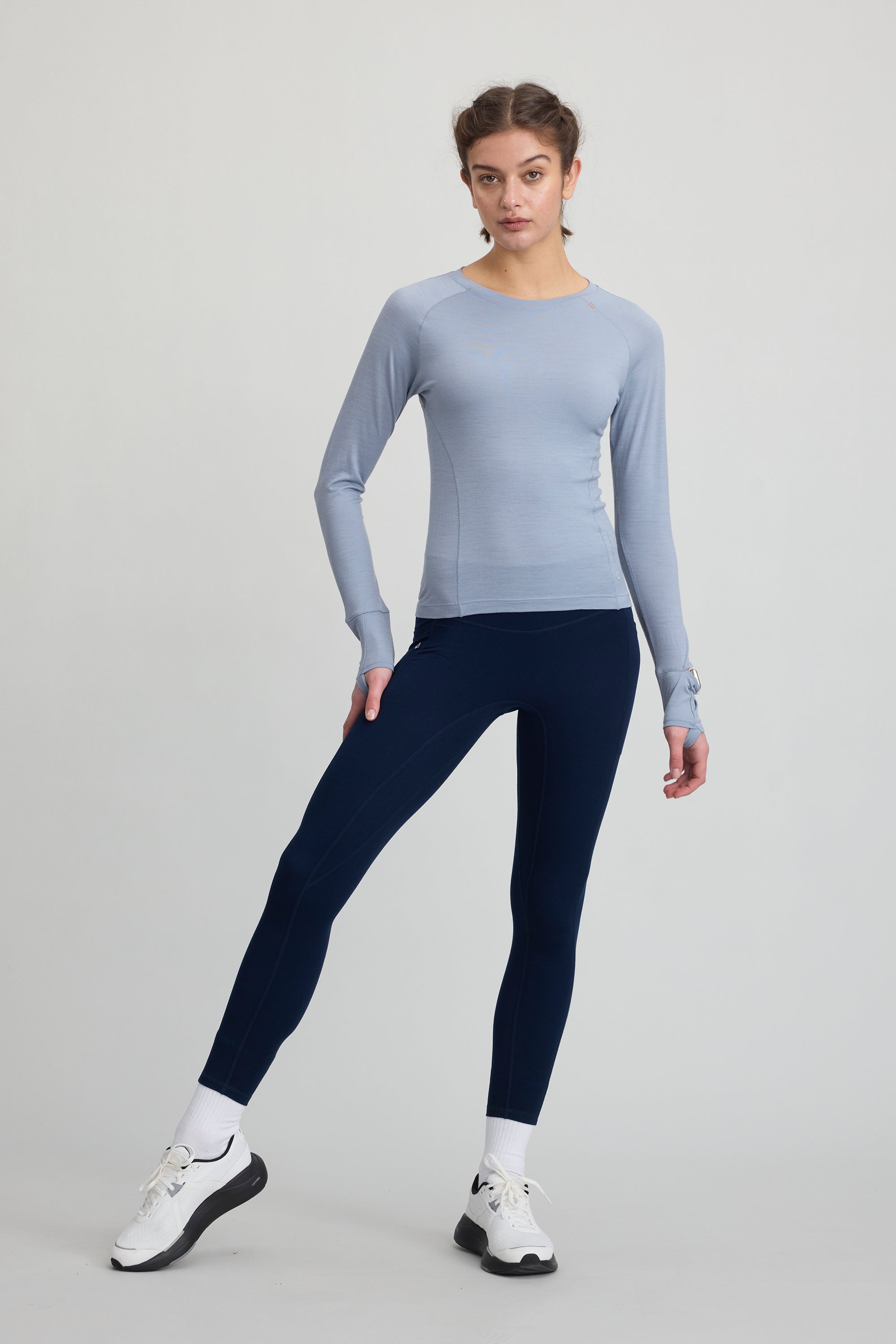 Women's 100% Merino Wool Running L/S Watch Window