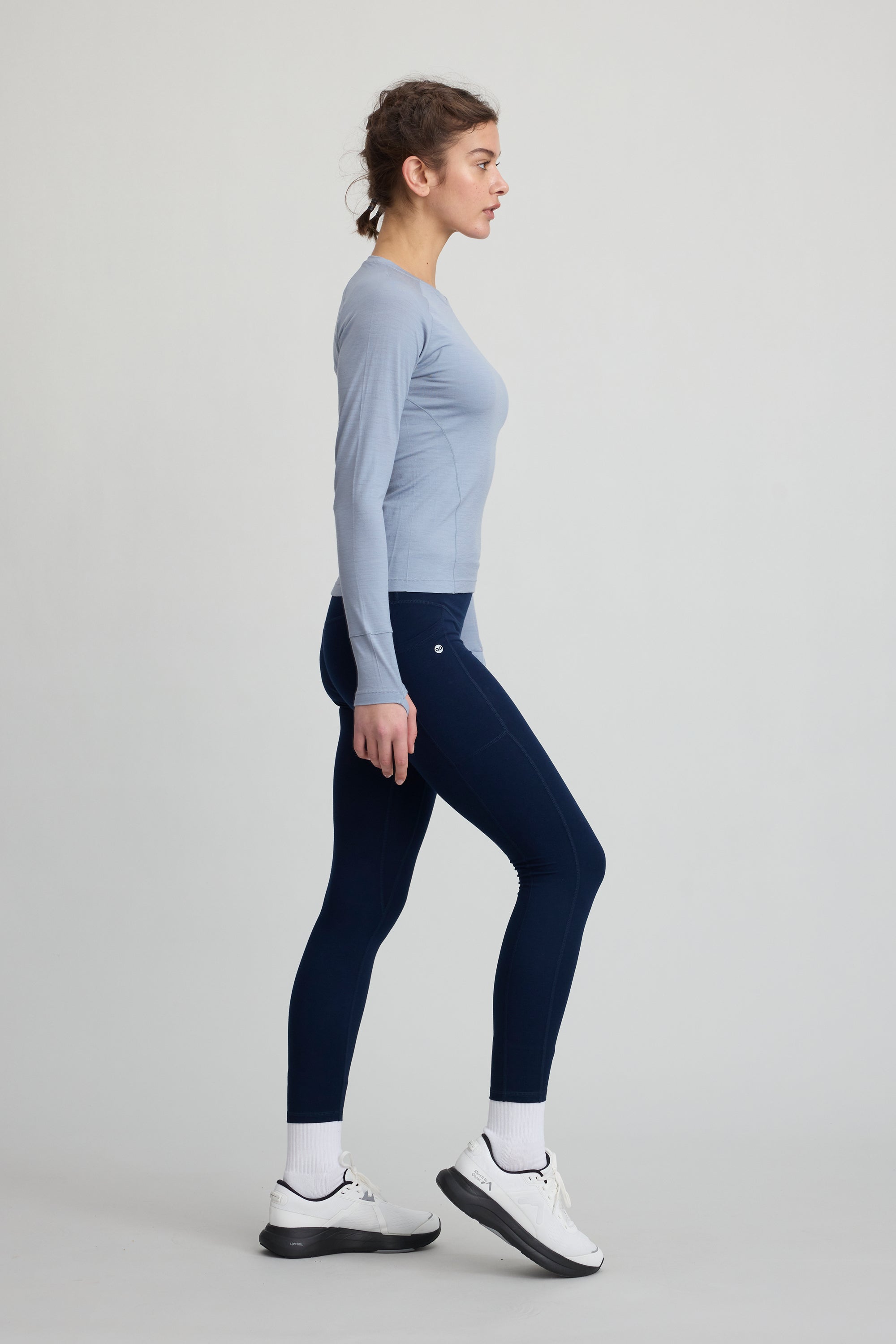 Women's 100% Merino Wool Running L/S Watch Window