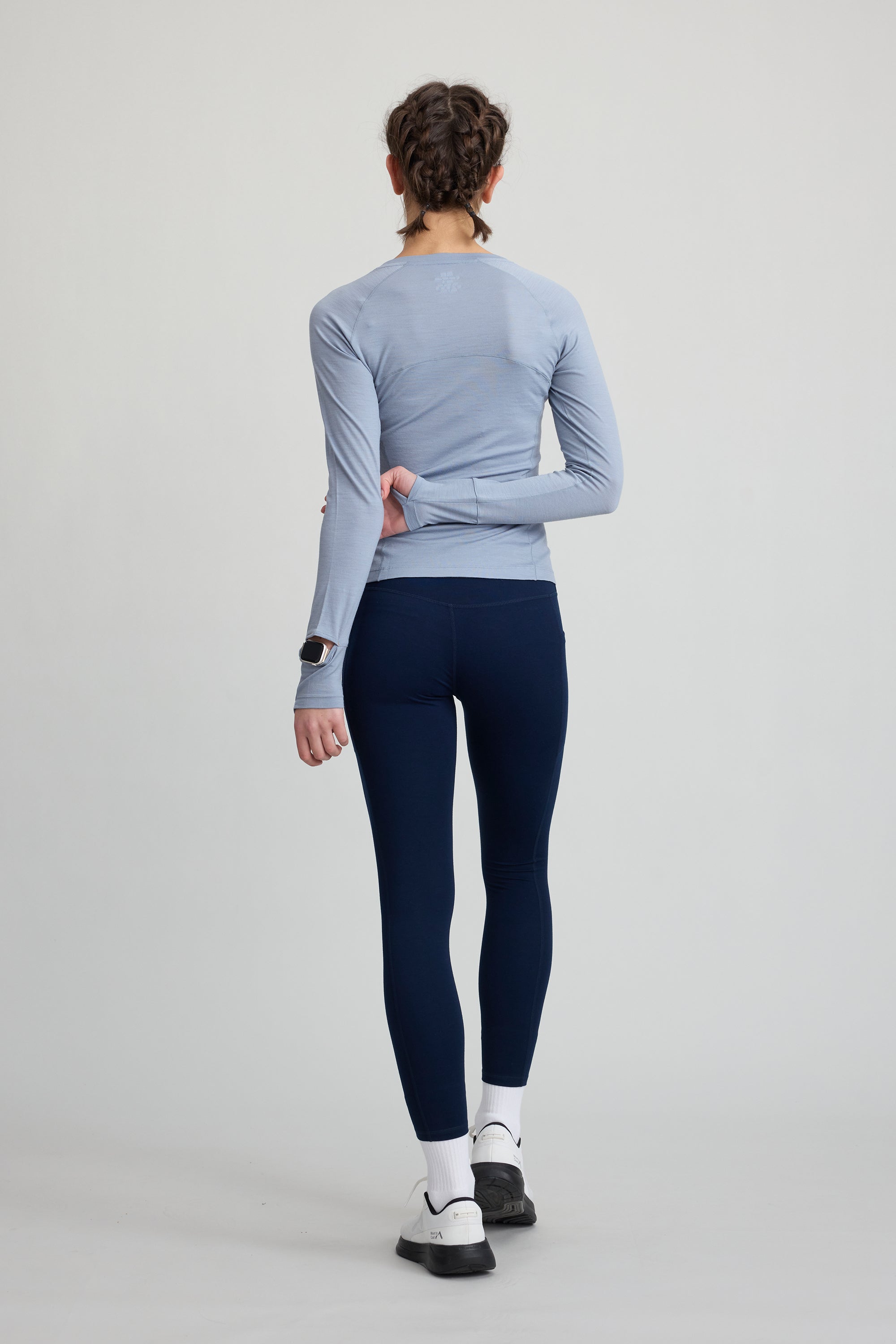 Women's 100% Merino Wool Running L/S Watch Window