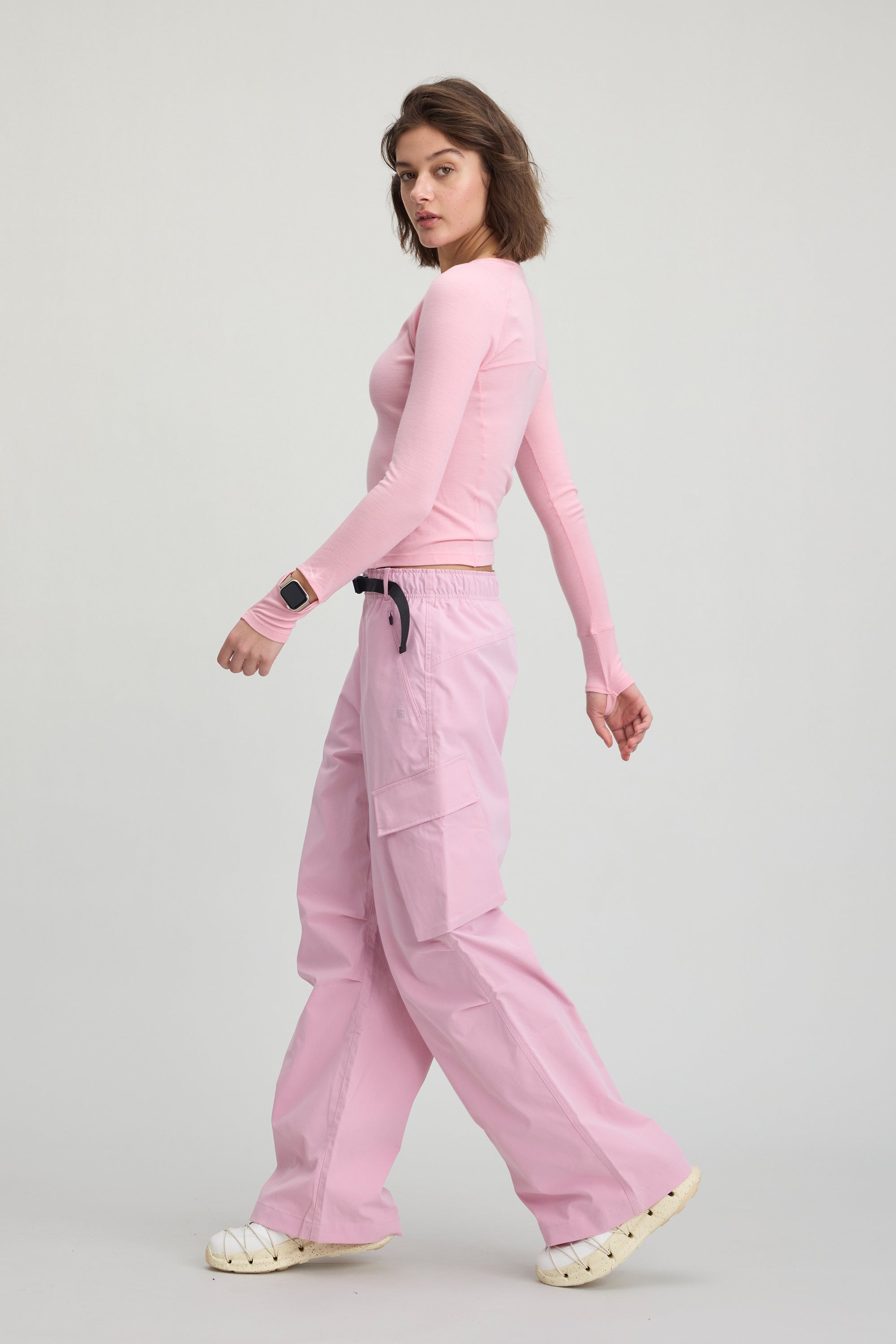 Women's 100% Merino Wool Running L/S Watch Window