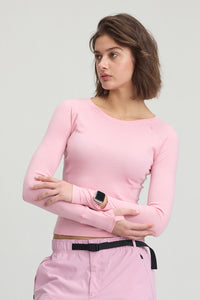 Women's 100% Merino Wool Running L/S Watch Window