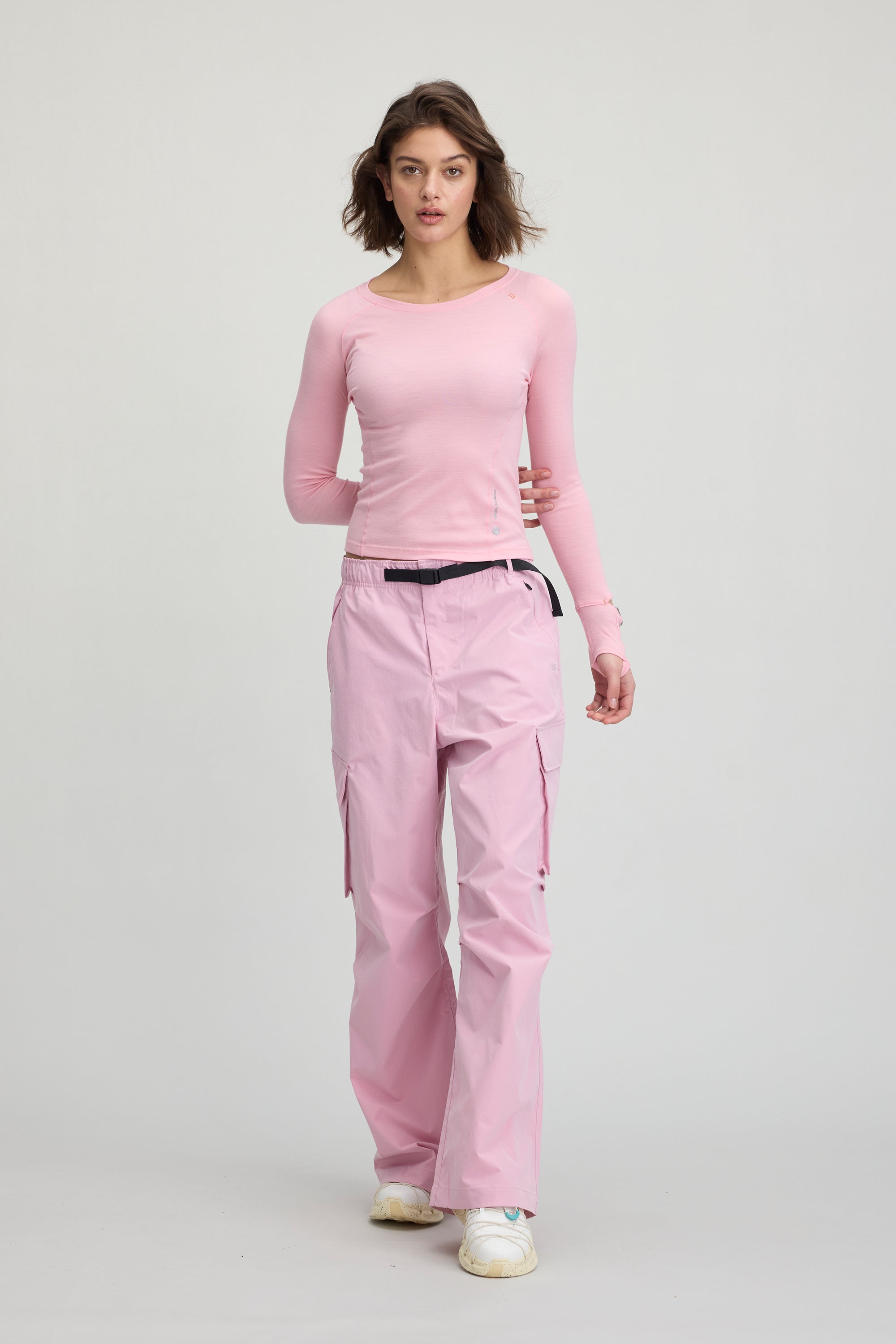 Women's 100% Merino Wool Running L/S Watch Window