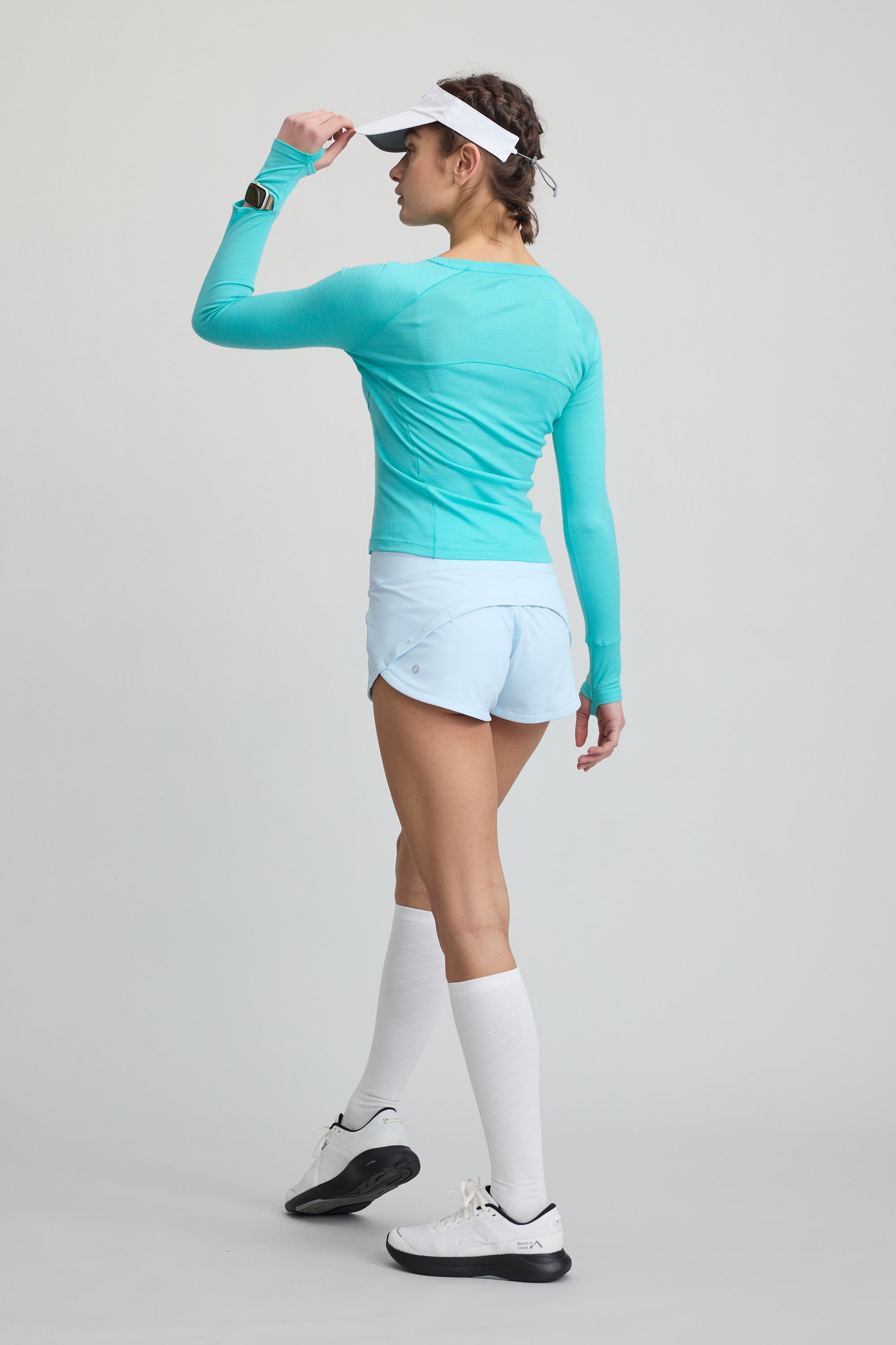 Women's 100% Merino Wool Running L/S Watch Window