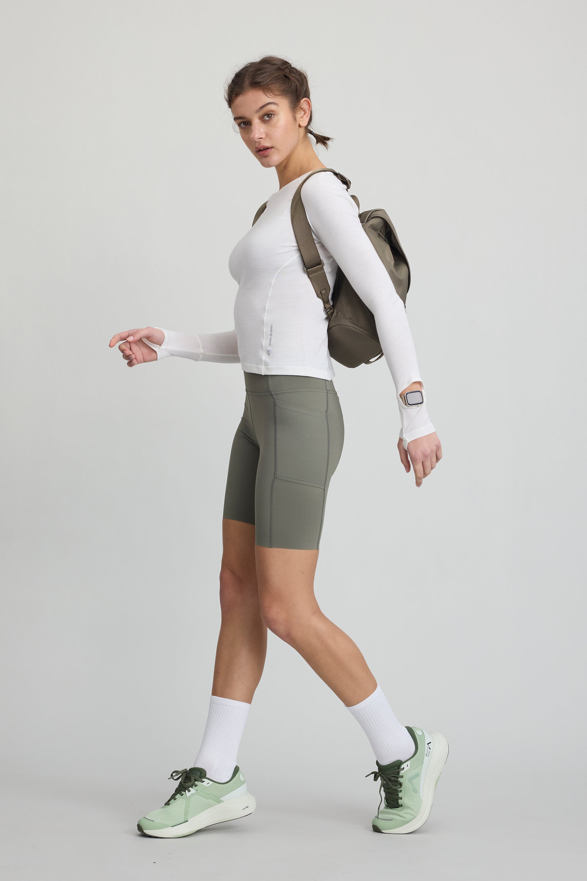 Women's 100% Merino Wool Running L/S Watch Window