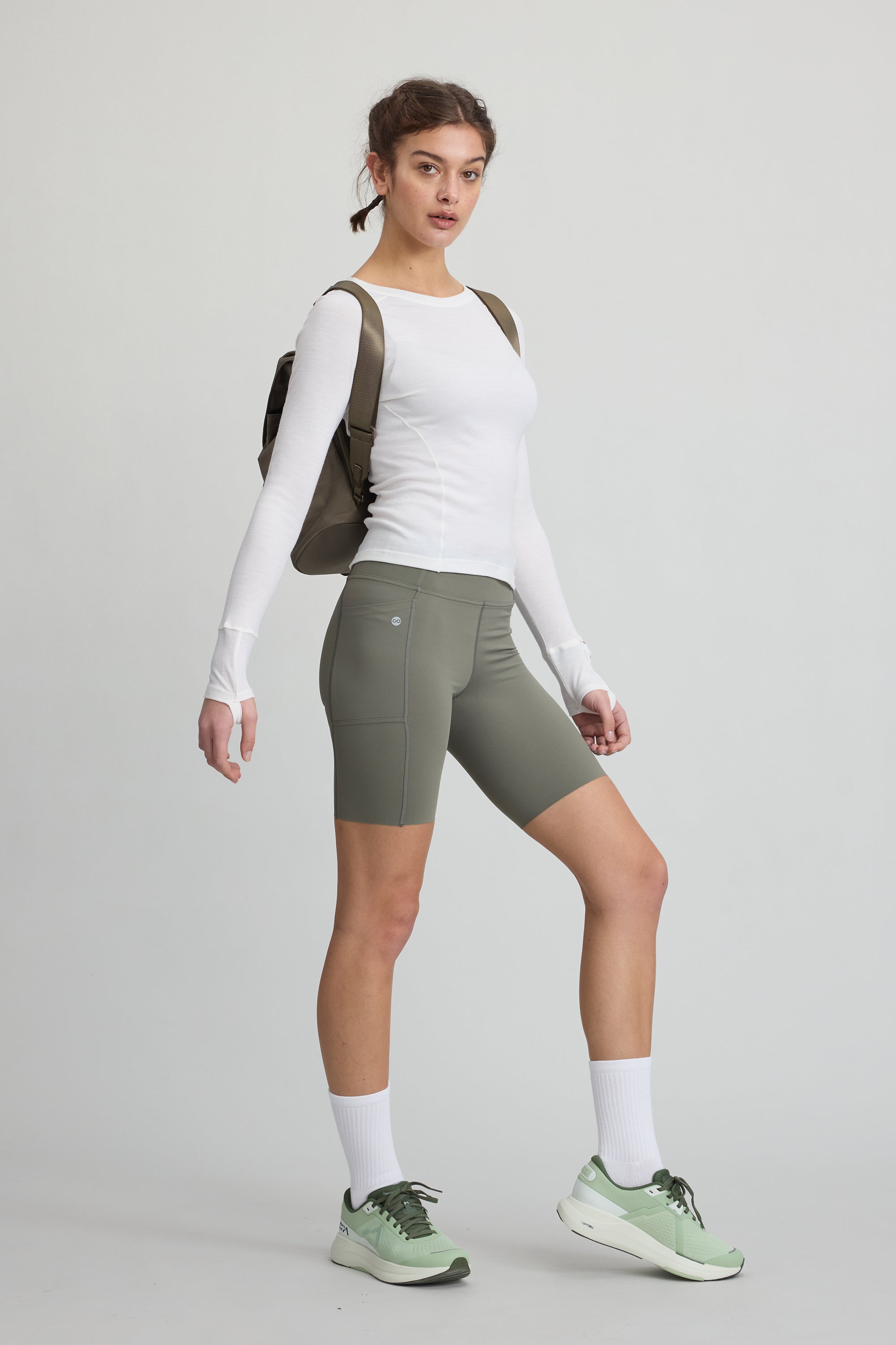 Women's 100% Merino Wool Running L/S Watch Window