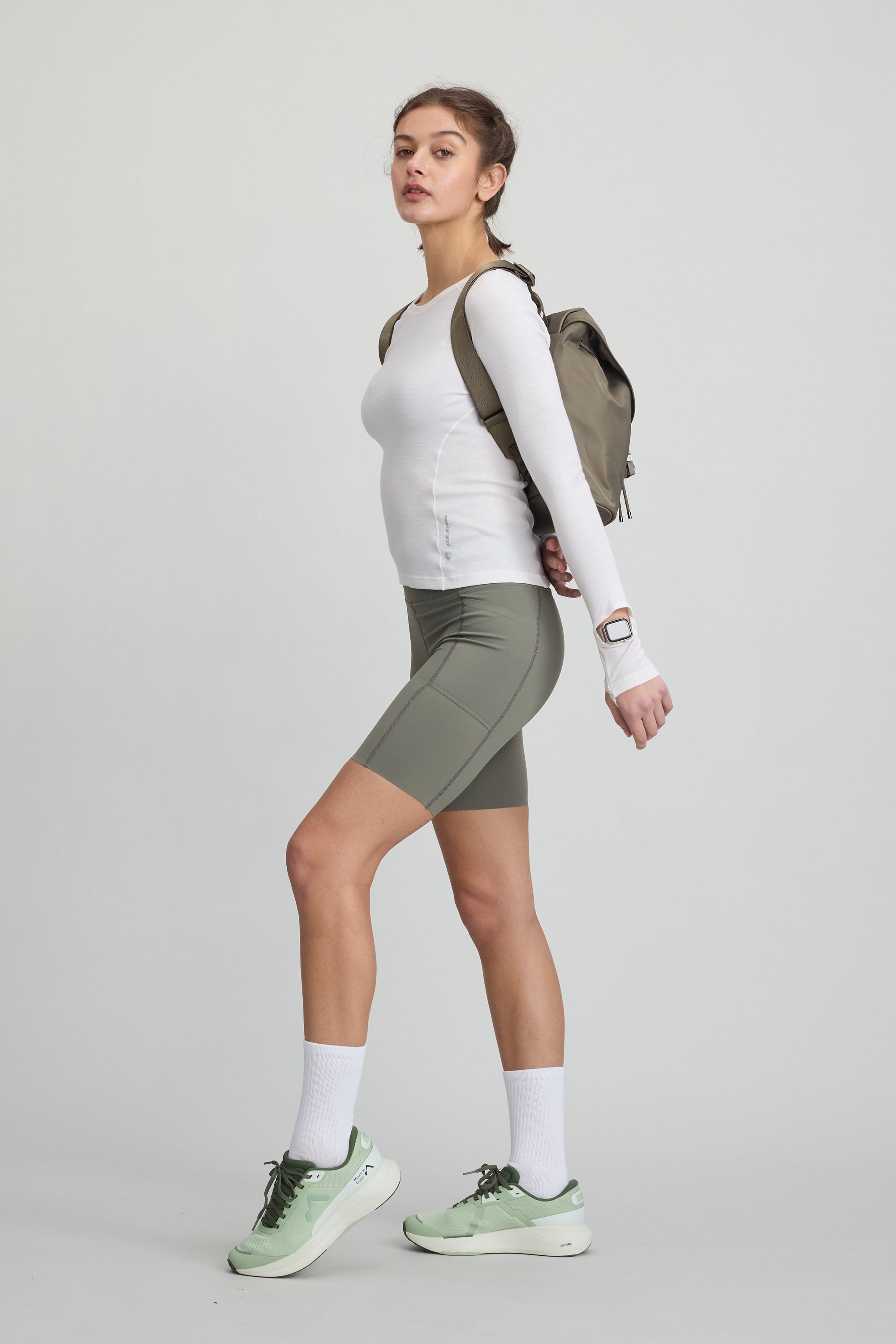 Women's 100% Merino Wool Running L/S Watch Window
