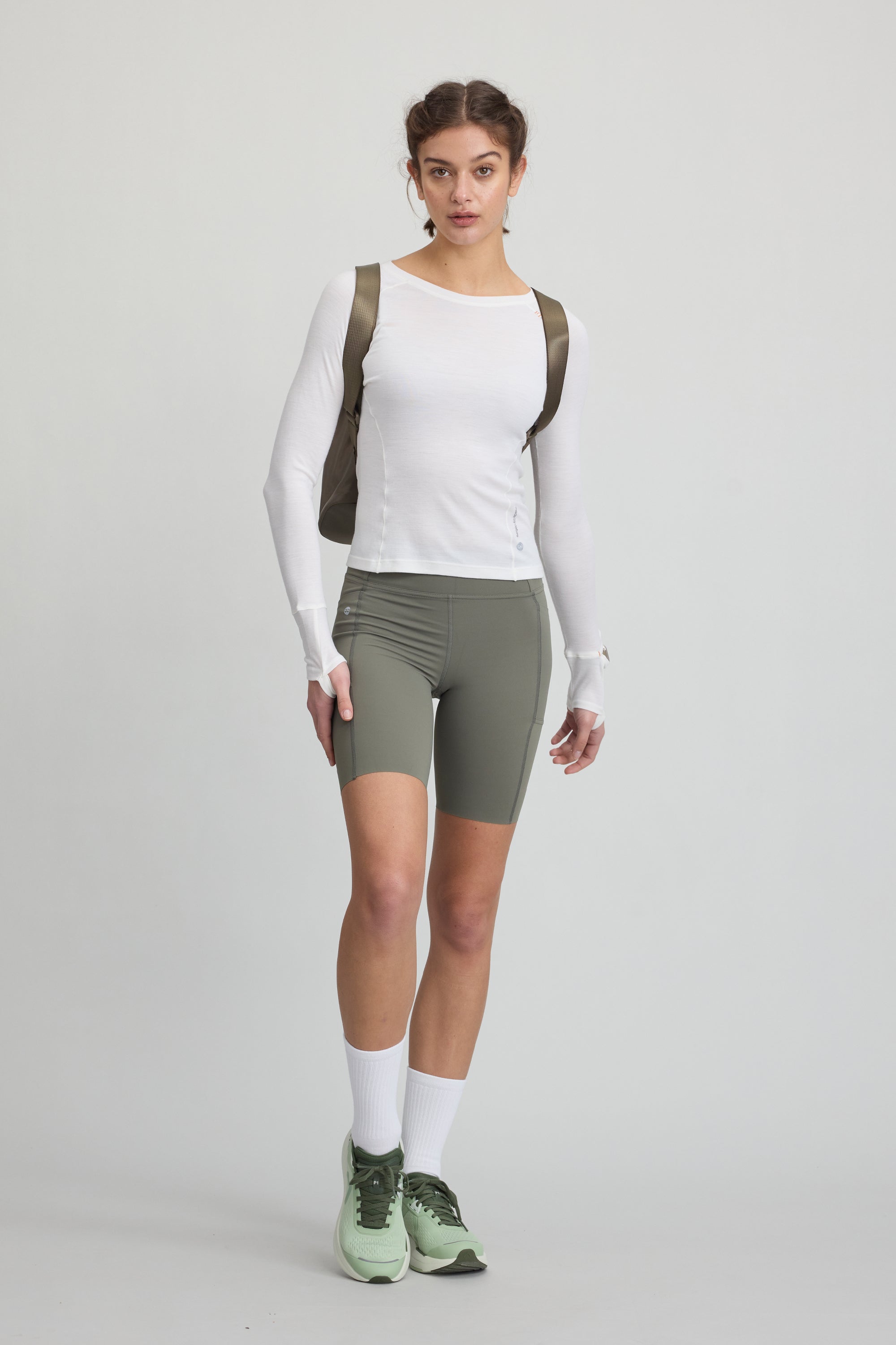 Women's 100% Merino Wool Running L/S Watch Window