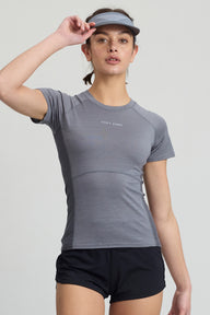 Women's 2 Tone Merino Wool Lightweight Skinny Tee