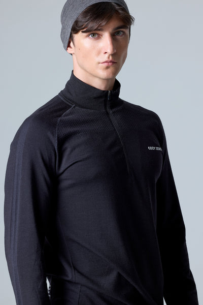 Men's PerformaWool Classic Fit Half Zip Long Sleeve Top – cozy zero