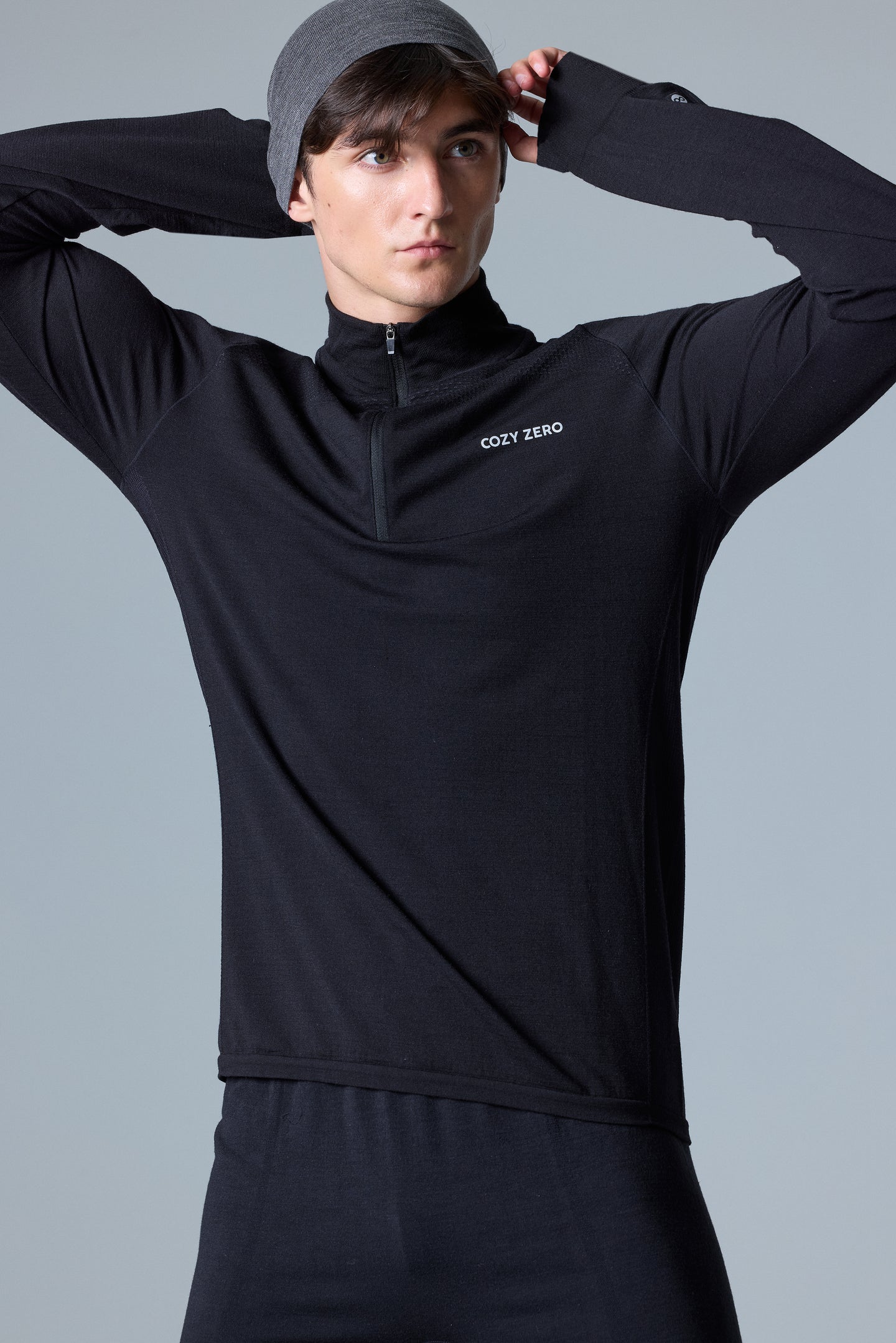 Men's PerformaWool Classic Fit Half Zip Long Sleeve Top