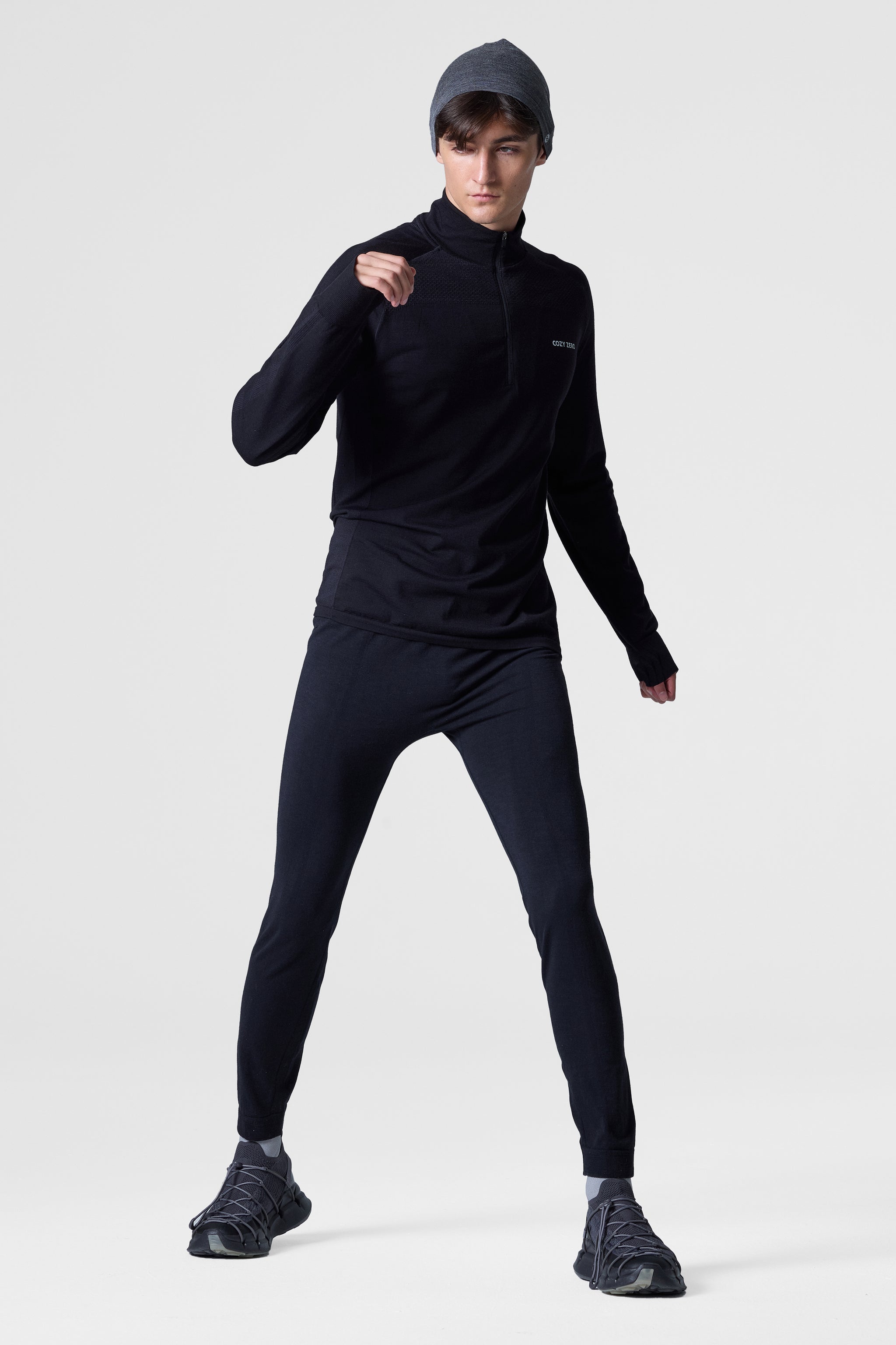 Men's PerformaWool Classic Fit Half Zip Long Sleeve Top