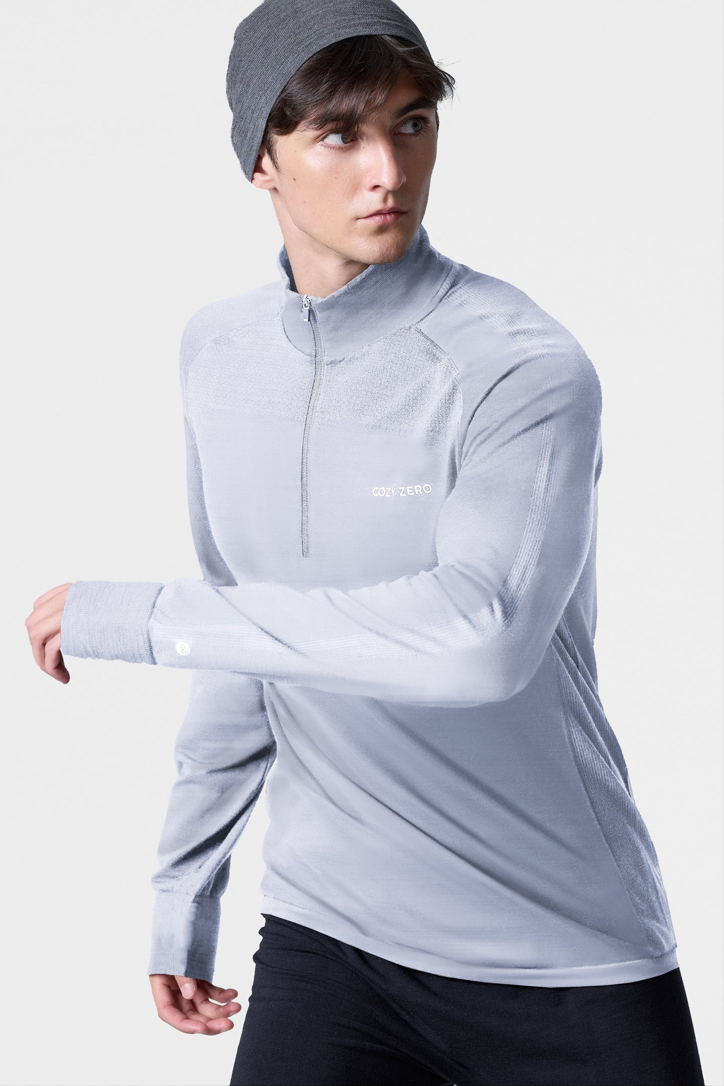Men's PerformaWool Classic Fit Half Zip Long Sleeve Top