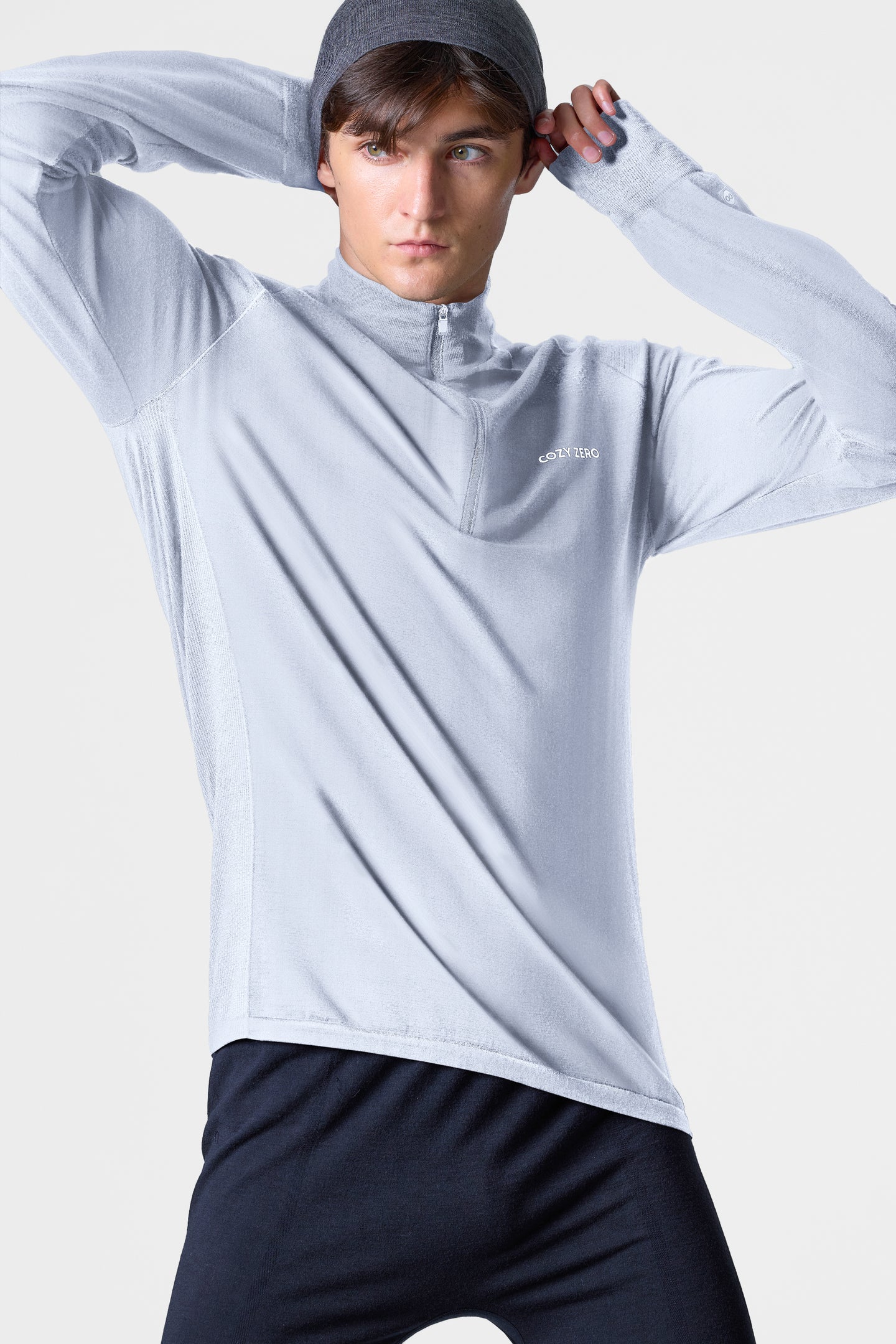 Men's PerformaWool Classic Fit Half Zip Long Sleeve Top
