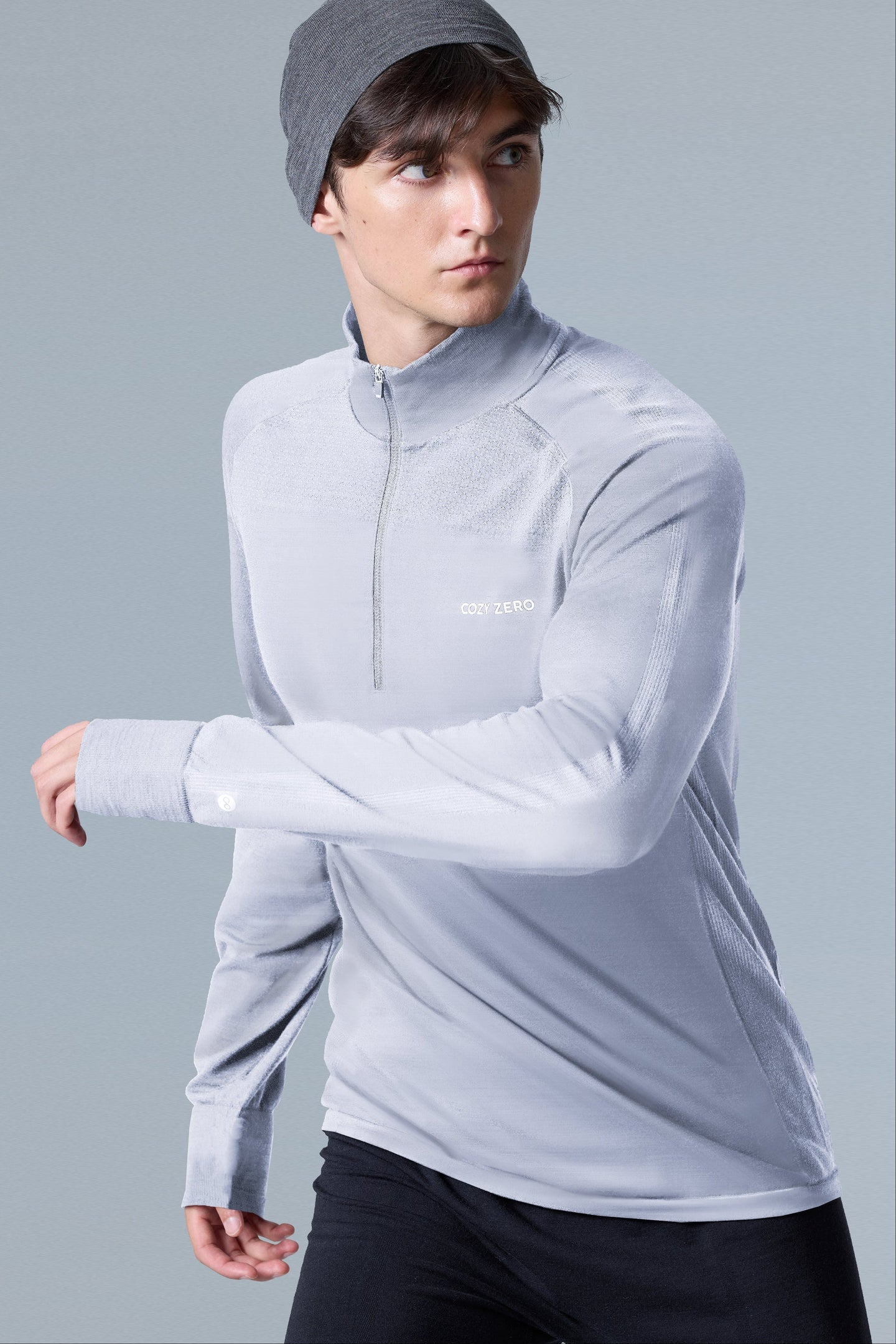 Men's PerformaWool Classic Fit Half Zip Long Sleeve Top