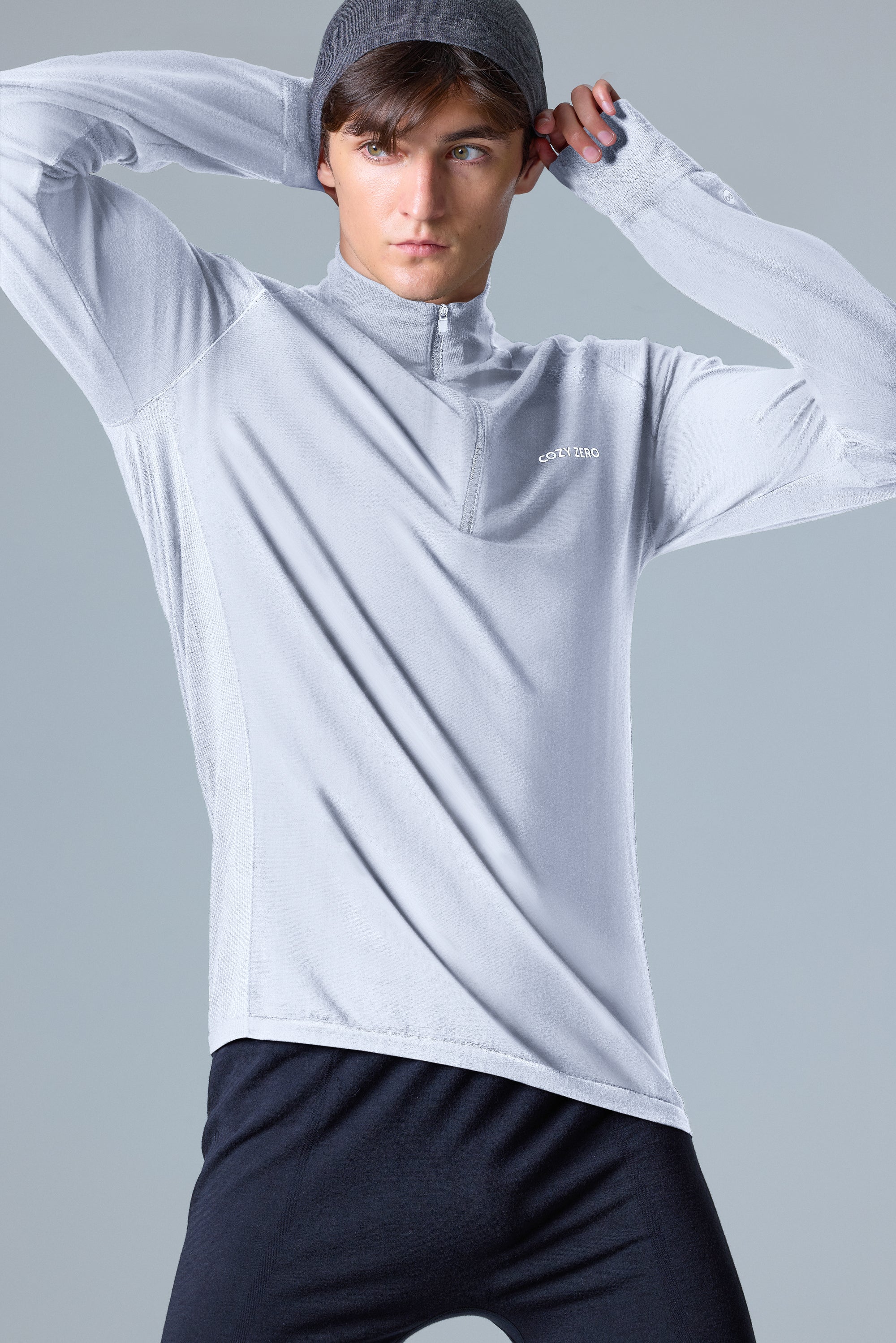 Men's PerformaWool Classic Fit Half Zip Long Sleeve Top