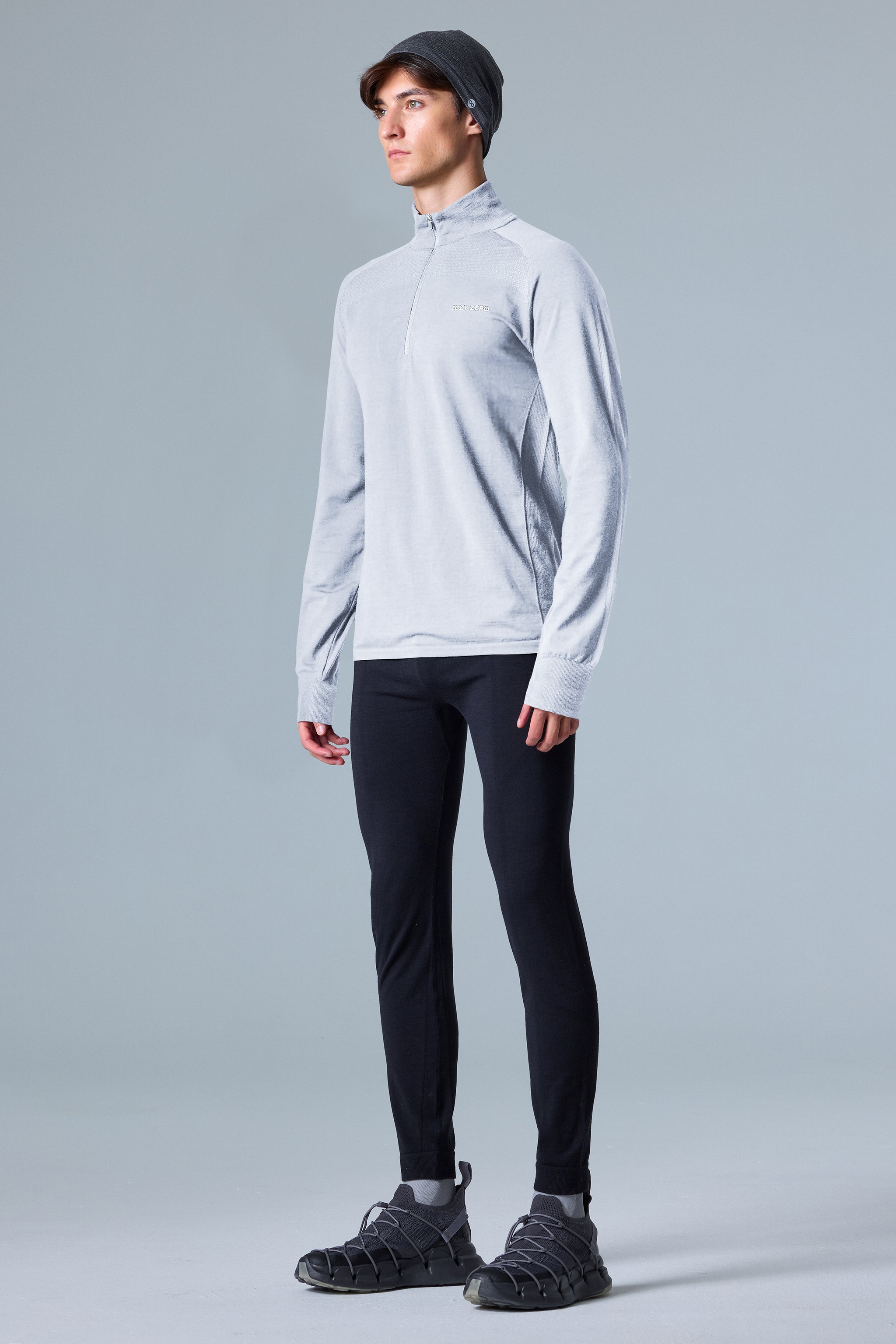 Men's PerformaWool Classic Fit Half Zip Long Sleeve Top