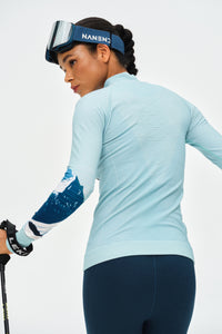 PerformaWool Mont Print Ski Baselayer Half Zip