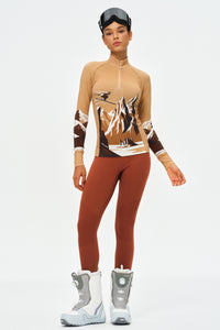 PerformaWool Mont Print Ski Baselayer Half Zip