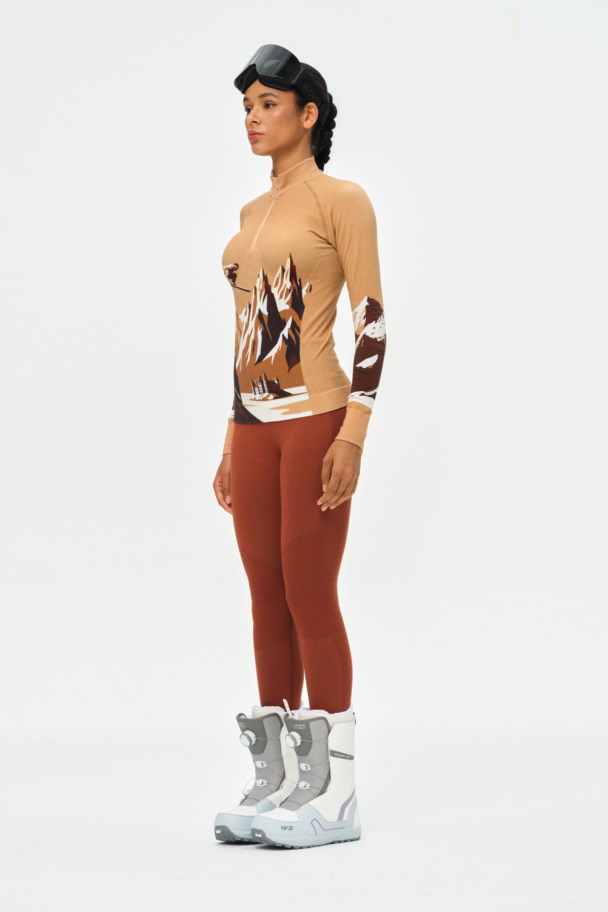 PerformaWool Mont Print Ski Baselayer Half Zip