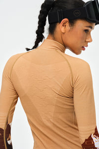 PerformaWool Mont Print Ski Baselayer Half Zip