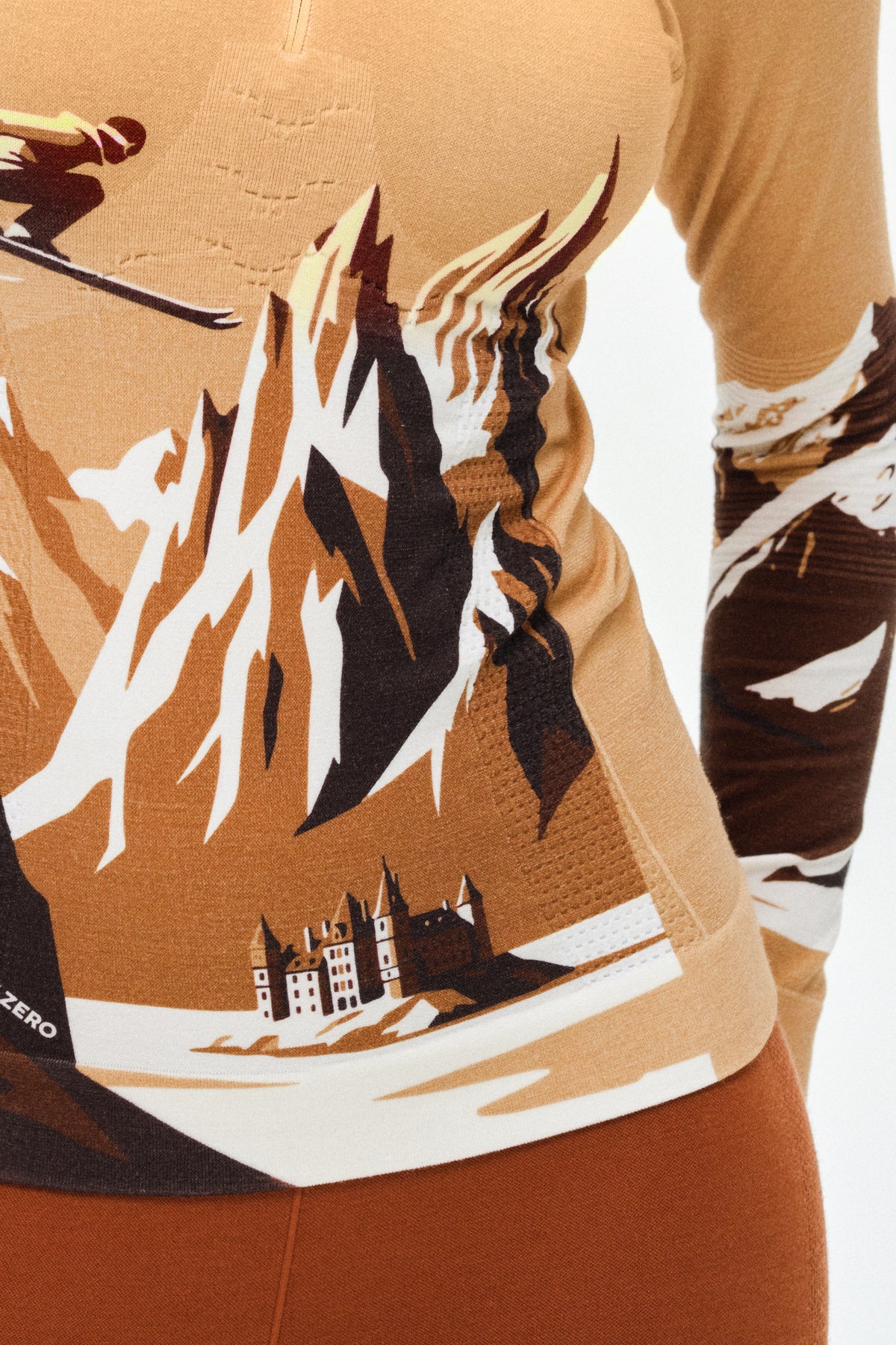 PerformaWool Mont Print Ski Baselayer Half Zip