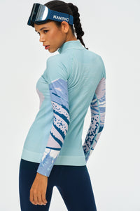 PerformaWool Mont Print Ski Baselayer Half Zip