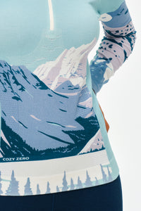 PerformaWool Mont Print Ski Baselayer Half Zip